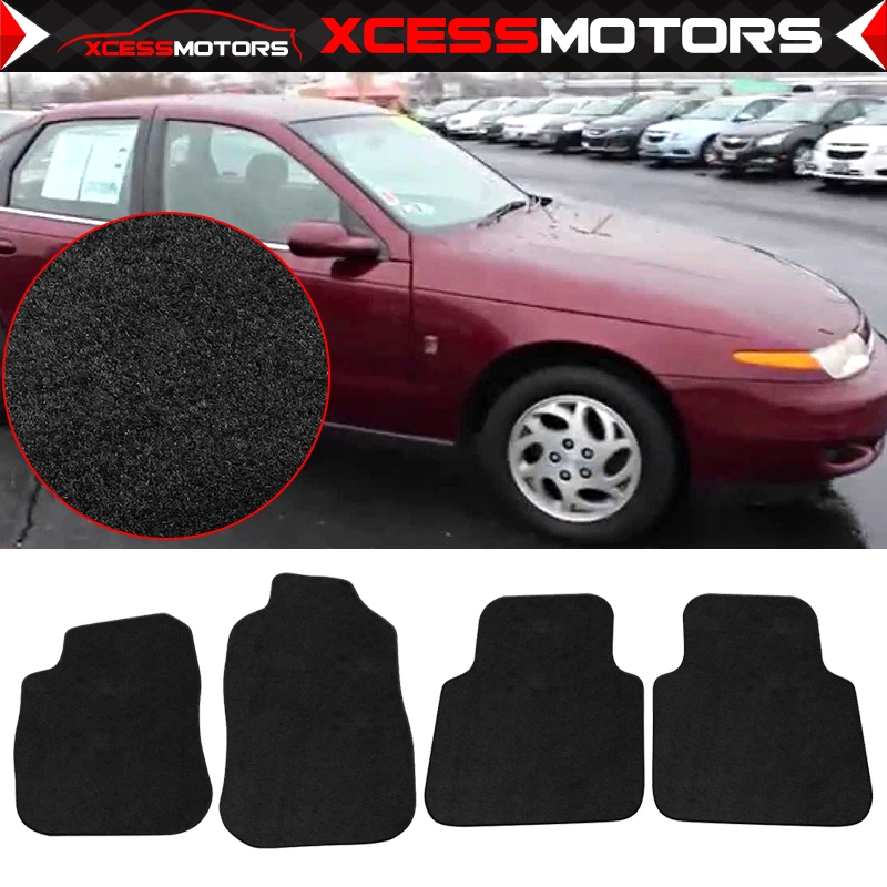 Juego de 4 alfombrillas de nailon negras para sedán Saturn serie LS 00-02 Foto 2 de 4
