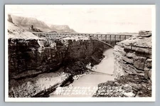 Marble Canyon Arizona Navajo Bridge Colorado Real Photo Postcard RPPC 1930-50 