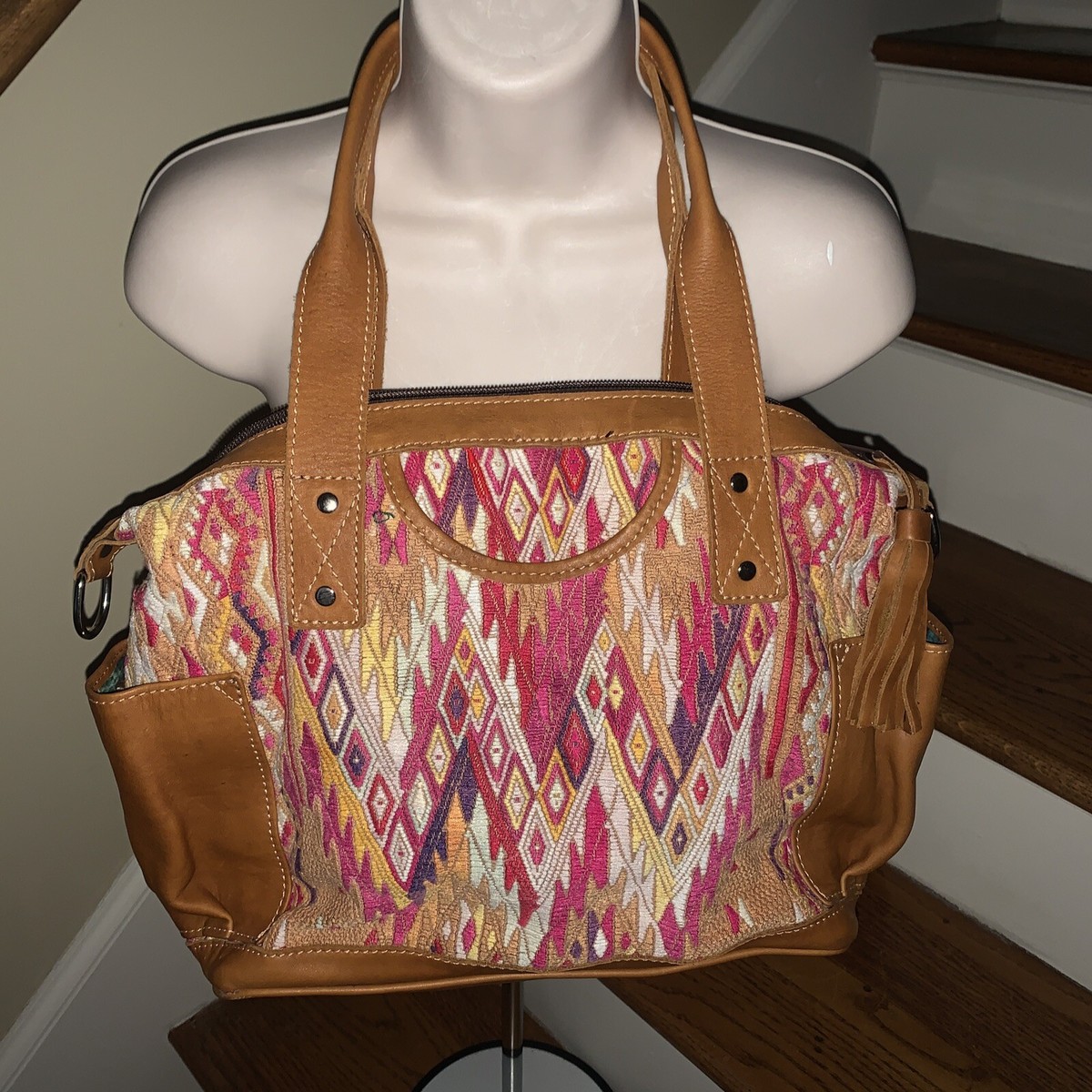 MOON WATER CO Huipil Artisan Guatemala Convertible Day Bag 