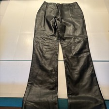 Margaret Godfrey Womens Black Leather Pant Straight Leg Size 10