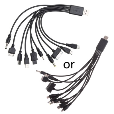 USB Phone Charger Cable USB To Multi Plug Phone Charging Cable USB Charger Cord