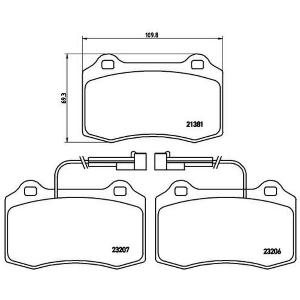 Brembo BremsbeläGe BremsklöTze Vorne FüR Fiat Coupe FA/175 2.0 20V Turbo-image