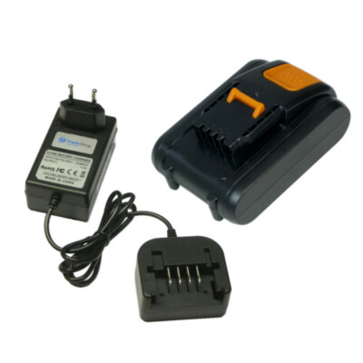 Set: Li-Ion Akku 20V 4000mAh + Ladegerät ersetzt Worx WA3641 Rockwell RW9351.1