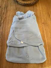 HALO Innovations Sleepsack Micro-Fleece Swaddle Wrap - Blue NB 6-12lbs