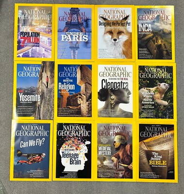 National Geographic Magazine 2011 Slip Covers Maps Cleopatra Perfect Pet Inca
