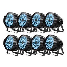 UKING 8PCS 270W Par Stage Light 4 in1 LED DMX 512 RGBW DJ Disco Party Wedding