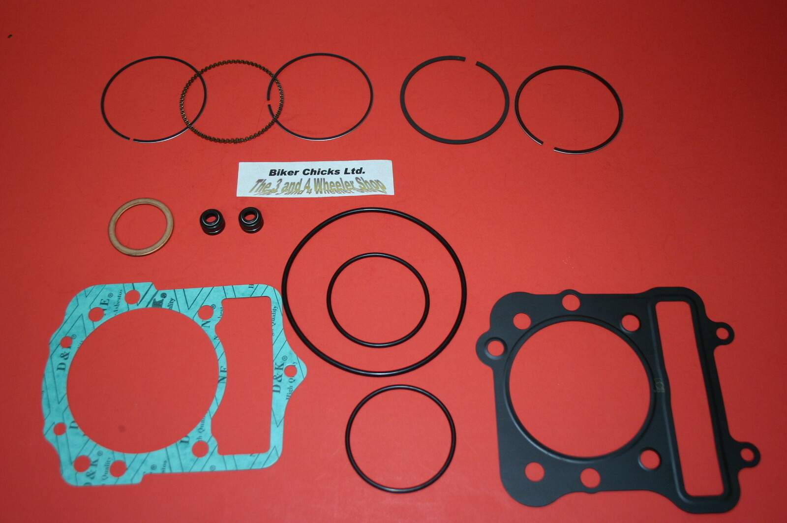 KAWASAKI 9902 KVF300 Prairie Piston Rings & Top End Gaskets. .50 2nd