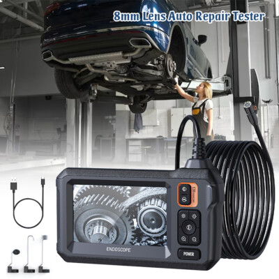 LCD 4.3-inch 1080P HD Industrial Endoscope Borescope 8mm Inspection Snake Camera