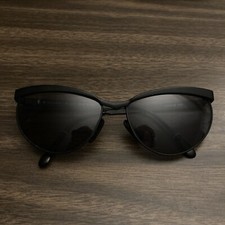 NOUVELLE VAGUE SUNGLASSES Black Matte Cateye VINTAGE Katelin 054 Italy