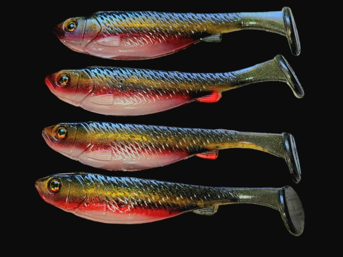 5” Soft Plastic Paddle Tail Swim bait Fishing Lure in Custom