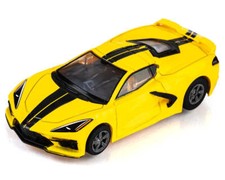 AFX Racing 22013 C8 Corvette Torch Yellow Mega G HO Scale Slot Car