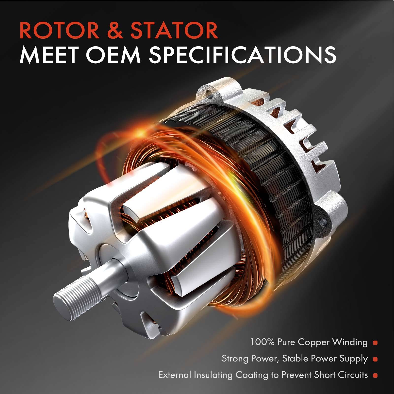A-Premium Alternator for Mercedes-Benz SLS AMG 11-15 V8 6.3L 180A CW 6-Groove