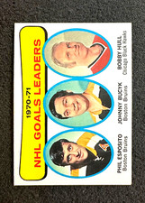 1971-72 Topps Hockey #1 NHL Goal Leaders Orr/esposito/Hull NM