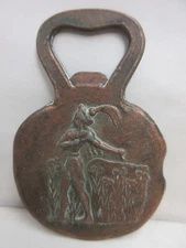 Copper Plated Handheld Bottle Opener with Ancient Greek Designs on Both Sides #2