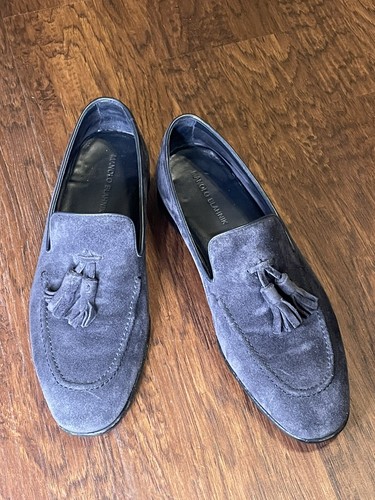 Manolo Blahnik blau Quaste Wildleder Halbschuhe Herren US Größe 9 UK Größe 8 hergestellt in Italien - Bild 6 von 13