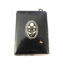 Large Black Mondaine Compact with Flower Front # 20917