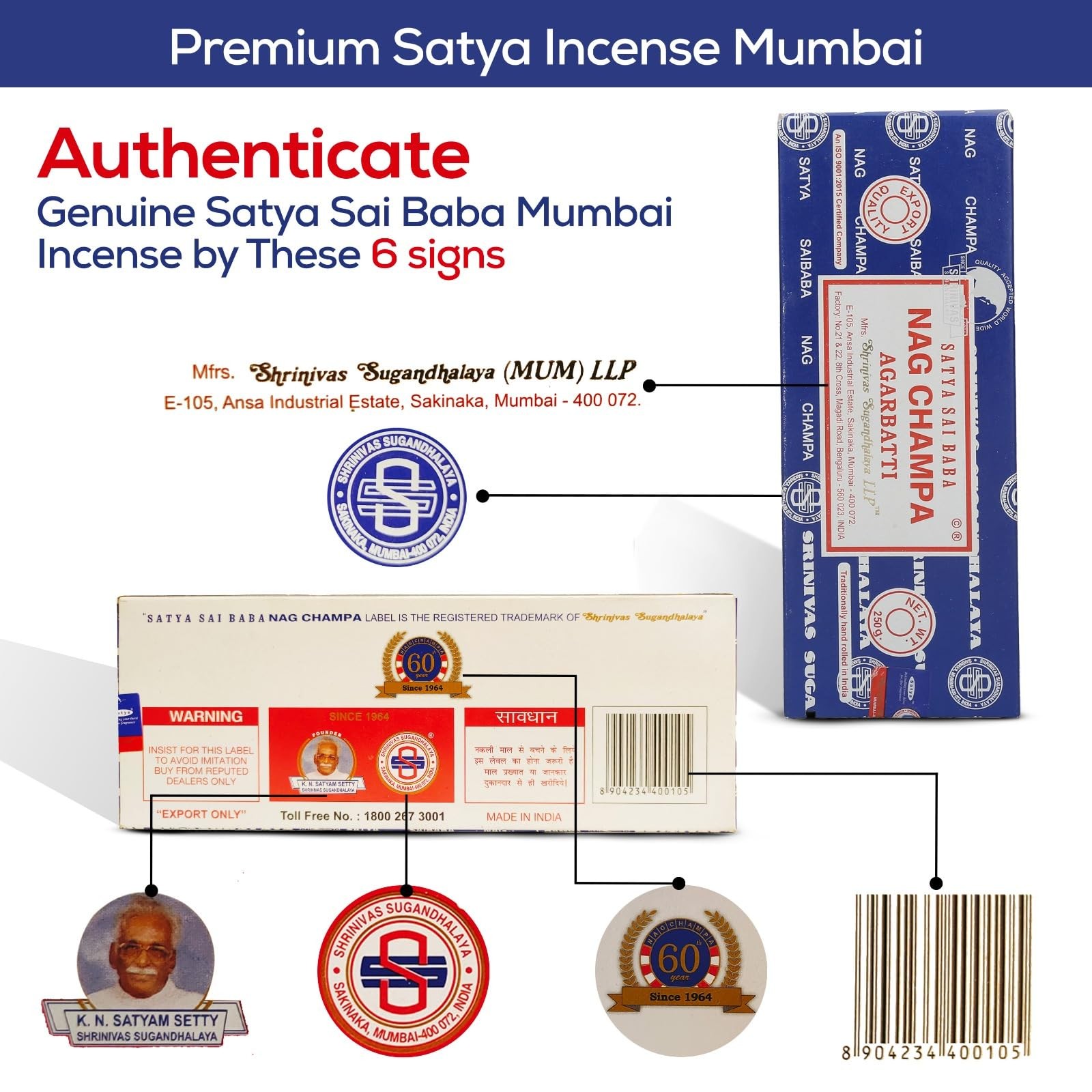 Satya Nag Champa Incense Sticks 250 gm Pack, sai Baba Insenses with Raajsee
