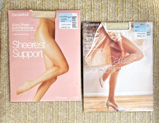 JC Penney 2 Pr Pantyhose Sandalfoot Long Bone Sheer Extra Sheer New Old Stock