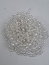 30 ft. Strand Iridescent Clear White Beaded Wedding Christmas Tree Garland