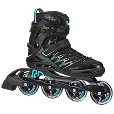 Roller Derby Aerio Q-84 Women's Inline Skate - Black/Mint/Teal 6