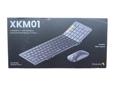 ProtoArc Foldable Wireless Keyboard and Mouse Combo, Portable Set, Black XKM01