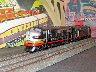 Märklin USA Lokomotive F7 doppelt Ref. 3129 + 4129 Southern Pacific in BO