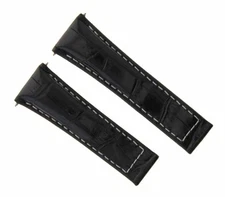 LEATHER STRAP FOR ROLEX DAYTONA 16518 116519 116520 116523 BLACK WS REGULAR TQ