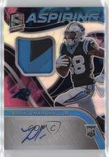 2021 Panini Spectra Aspiring Nebula Prizm 1/2 Terrace Marshall Jr Patch Auto ni4