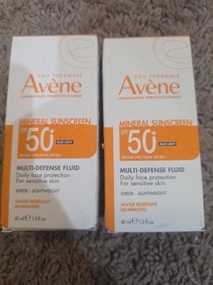 Avene Mineral Sunscreen Multi-Defense Fluid SPF 50+ 1.3fl.oz ea. 2 Pack!