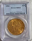 1904 $20 Liberty Head Gold Double Eagle Coin -   PCGS MS64