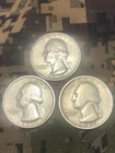1935 P, D, S Washington Quarters (YOU GRADE) Better Date 90% Silver Coins. All 3