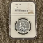 1955 Franklin Half Dollar 50C Silver Proof NGC PF 67 Certified