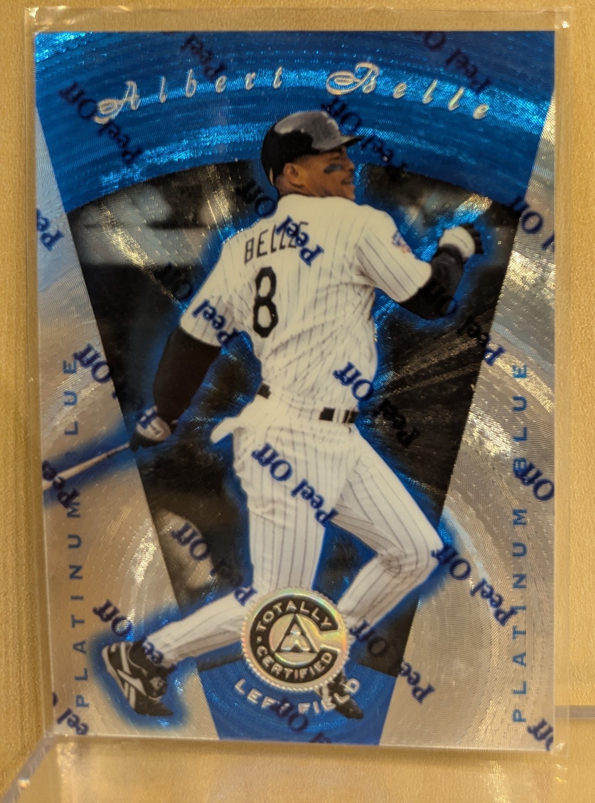 1997 Pinnacle Totally Certified PLATINUM BLUE #17 Albert Belle RARE PARALLEL