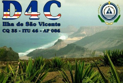 Sao Vicente Island Cape Verde Africa D4C QSL Radio Postcard