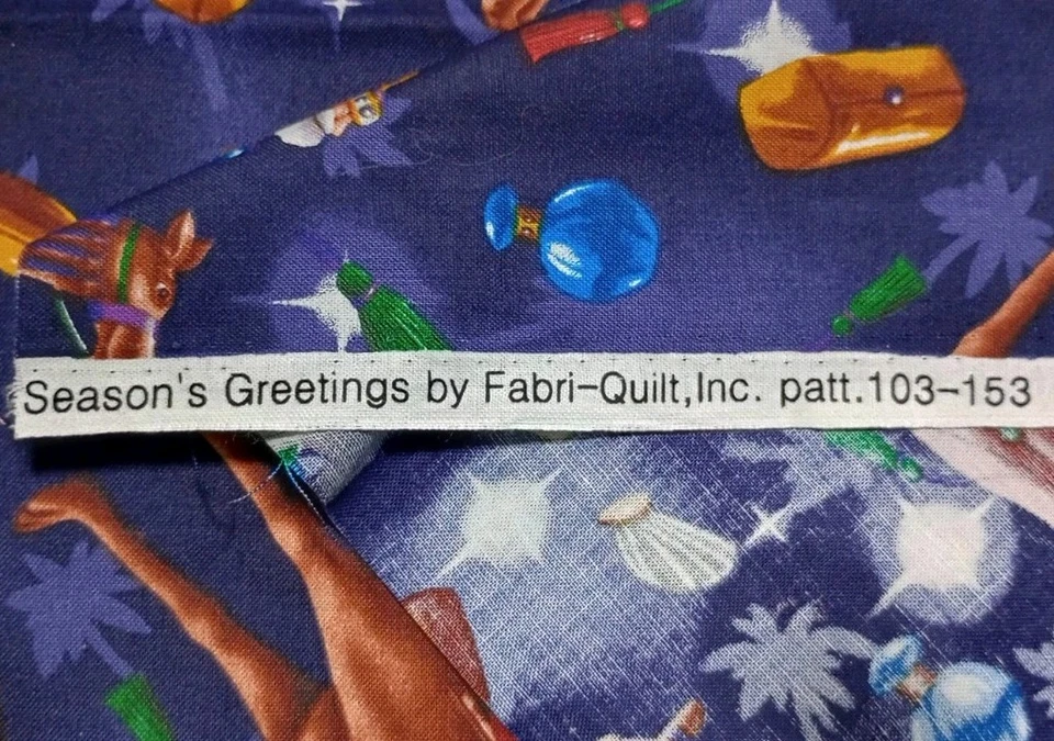 Fabri-Quilt 100% Cotton Fabric Dark Navy Magi on Camel Christmas Fat Quarter - Image 4 of 4