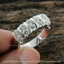 2CT Round Cut Lab Created Diamond Women's Engagement Ring 14K White Gold Plated