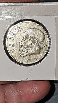 1971 One Peso Mexico Coin. Die Errors. See Head & Edges. Very Unique. Circulated