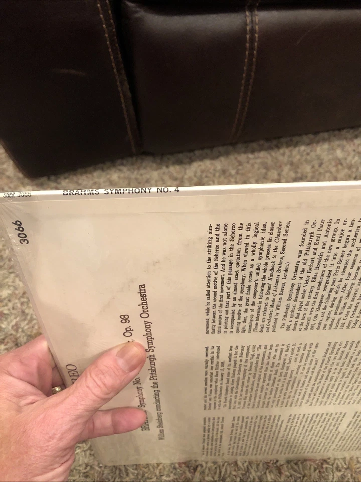 BRAHMS 4 In E Minor OPUS 98 William Steinberg Pittsburg SEALED NEW OG Vinyl LP - Image 3 of 4