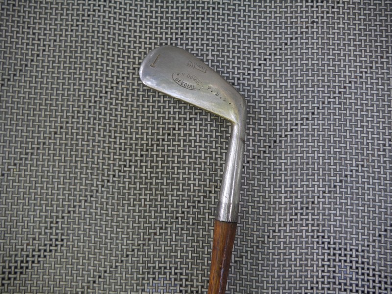 Antique Vintage Wood Shaft W H Downs Mid Iron Masonic Club Grand Rapids