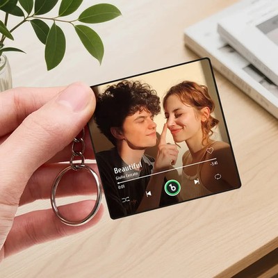 Personalized Photo Music Keychain Music Speaker That Plays Music without phone