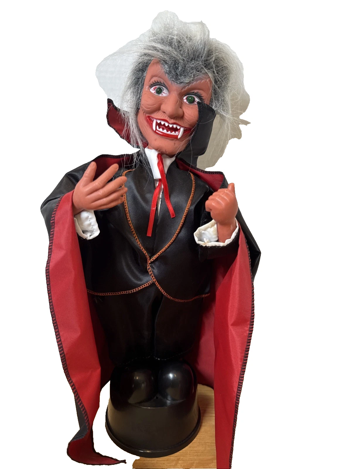 Funny Toy Corp 1988 Vampire Animatronic Halloween Prop Light & Sound 16" VTG