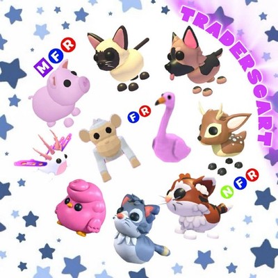 TradersCart Adopt Me Pets (Siamese Cat,Candyfloss Chick, Munchkin Cat)