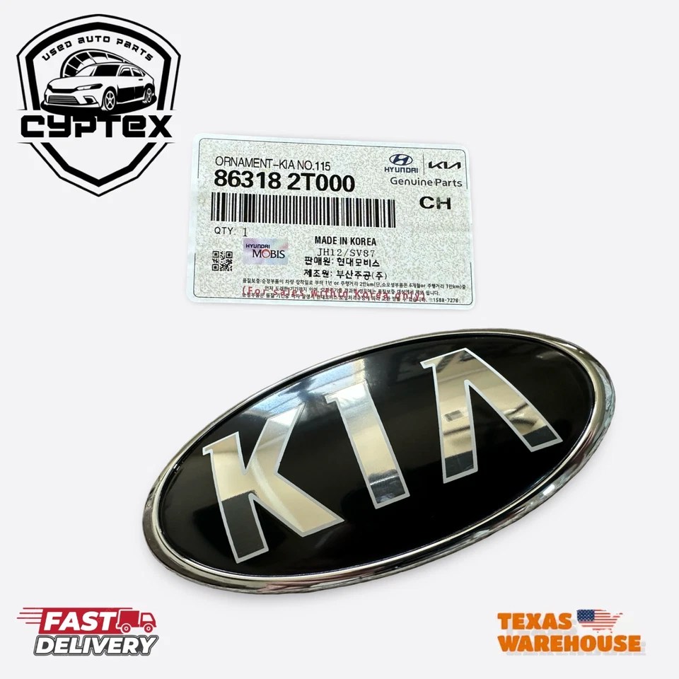 Kia Cadenza 2013-2016 capó delantero logotipo emblema no. 115 Ornamento 86318-2T000 Foto 3 de 4