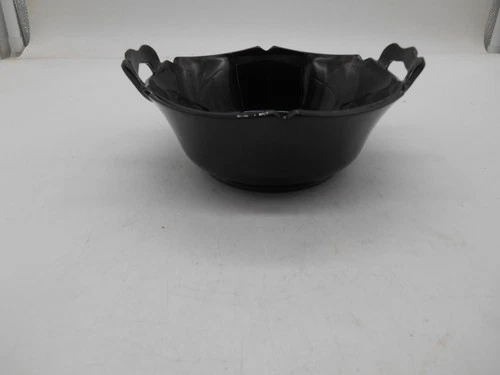 Nice LE Smith Mount Pleasant Black Amethyst depression 6" Handled Bowl
