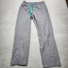 FIGS Livingston Basic Straight Leg Scrub Pant Womens Medium Gray Stretch Medical