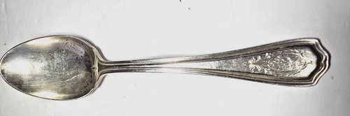 Hepplewhite-Engry 6" Sterling Silver 33 gms Teaspoon 1907-Monogram-Reed & Barton