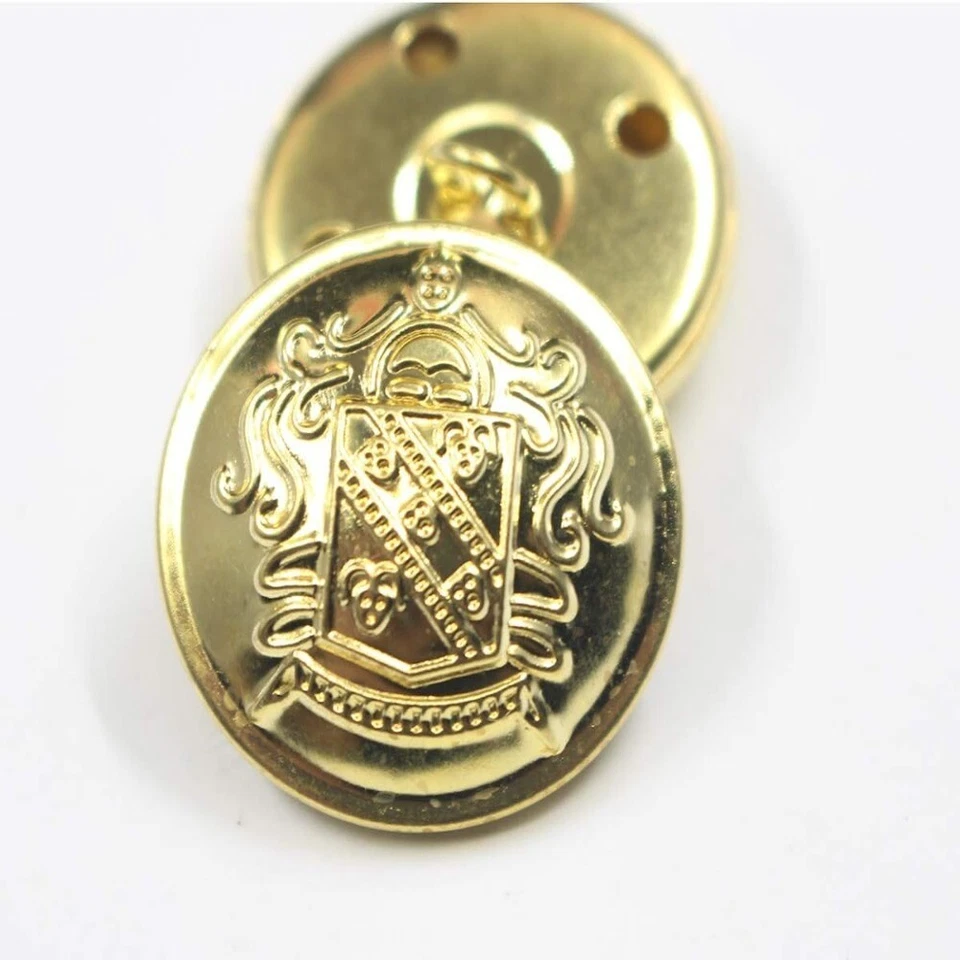 25 PCS Vintage Metal Blazer Button Set Metal Gold Emblem Shank Buttons Blazer - Image 4 of 4