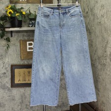 NYDJ High Rise Wide Leg Ankle Jeans A694914 Barcelona Blue 10