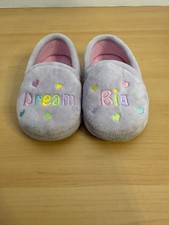 Wonder Nation Girls Dream Big Aline Purple Slippers Size 5-6