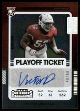 2021 Panini Contenders #242 Victor Dimukeje Playoff Ticket #/99